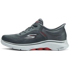 Skechers GO WALK 7 Cushioning, Wear Resistant Low Top Running Shoes Men's Gray Red серый красный, 41.5