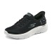 Skechers Go Walk Fle Anti-Slip Wear-Resistant Low-Top Running Shoes Women's Black Green Черно-зеленый, 36
