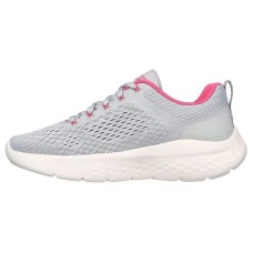 Skechers Go Run Lite Anti-Slip Wear-Resistant Low-Top Running Shoes Women's Gray Pink 35