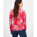 Petite Floral Button-Placket Top, Exclusively at Macy's Freya Bloom, P/XS