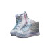 Skechers Shuffle Lites High Top Kids' Skateboarding Shoes Silver Teenagers 33.5