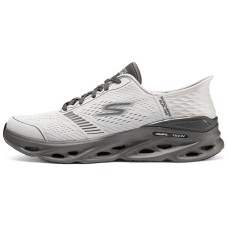 Skechers Cushioning, Slip Resistant, Abrasion Resistant, Rebound Low Top Running Shoes Men's Gray GRAY/Charcoal Gray, 44