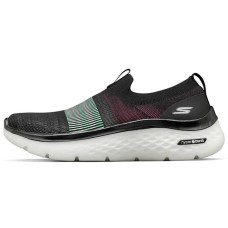 Skechers GO WALK Series Slip-On Shoes Women's Low-Top Black/Colorful Color 36