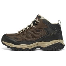 Skechers After Burn Memory Cushioning Anti-Slip And Wear-Resistant High-Top Outdoor Shoes Men's Brown Black 39