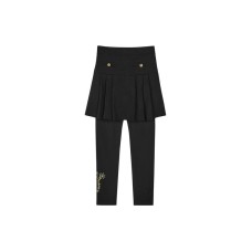 Skechers Grade School Knitted Sweatpants Black background dark auspicious print all over the floor/03PP, 140