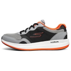 Skechers Cushioning Anti-Slip And Wear-Resistant Low-Top Casual Running Shoes Men's Gray Black Orange Gray black orange, 44