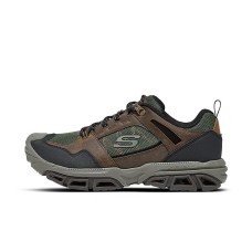 Skechers Anti-Slip Wear-Resistant Low-Top Casual Shoes Men's Brown Green brown/olive, 40
