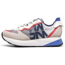 Skechers Heydayz Cushioning Anti-Slip And Wear-Resistant Low-Top Training Running Shoes Women's White Blue Pink 35