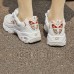 Skechers D'LITES 1.0 1 Cushioning Anti-Slip And Wear-Resistant Low-Top Chunky Sneakers Women's White 35