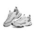Skechers D'LITES 4.0 Cushioned Anti-Slip And Wear-Resistant Lightweight Low-Top Casual Shoes Men's White Gray 39