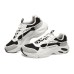 Skechers Stamina Airy Waffle Bear Wear-resistant And Lightweight Low-Top Chunky Sneakers Men's White Black 39.5