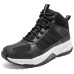 Skechers OUTDOOR MENS Cushioning, Slip Resistant, And Abrasion Resistant Mid Top Hiking Shoes Men's Black White Черно-белый, 42