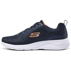 Skechers SPORT MENS Anti-Slip Wear-Resistant Low-Top Casual Shoes Men's Dark Blue темно-синий/оранжевый, 41