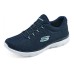 Skechers Cushioning Anti-Slip And Wear-Resistant Low-Top Running Shoes Women's Blue темно-синий/светло-голубой, 35