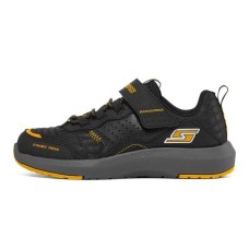 Skechers Dynamic Tread Slip-Resistant Cushioning Wear-Resistant Kids Lifestyle Shoes Black Yellow Teenagers 32