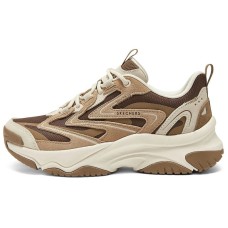 Skechers Street Anti-Slip Wear-Resistant Low-Top Chunky Sneakers Women's Brown Natural/Brown/NTBR, 38.5
