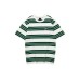 Skechers SS24 T Shirt Unisex White Base With Green Mixed Stripes White Base Green Mixed Stripes/045R, XS
