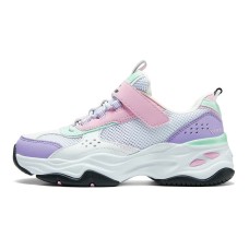 Skechers Cushioning Wear-Resistant Kids Lifestyle Shoes White Pink Purple Teenagers Pink/Multicolor, 35
