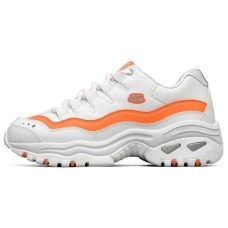 Skechers Energy Over Joy Low Top Running Shoes White/Orange Women's 35