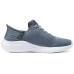 Skechers Cushioned Wear-Resistant Breathable Low-Top Casual Shoes Men's Blue Синий, 41