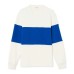 Men's Relaxed Fit Long Sleeve Rugby Stripe Crewneck Sweater дафна, L