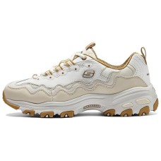 Skechers D'LITES 1.0 Support Lightweight Low-Top Casual Shoes Women's White Beige Белый Бежевый, 35.5