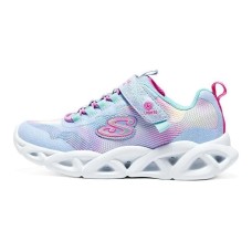 Skechers Cushioning Low Top Kids' Running Shoes Blue Purple Teenagers синий фиолетовый, 30