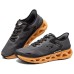 Skechers Sport Cushioned Slip-Resistant Low-Top Casual Running Shoes Men's Charcoal Gray Charcoal Gray/Orange, 42.5