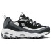 Skechers DLITES Slip Resistant, Abrasion Resistant, Breathable Low Top Running Shoes Women's Black White Gray Black White Gray, 37
