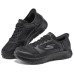 Skechers MEN'S GO WALK Anti-Slip Wear-Resistant Low-Top Casual Shoes Men's Black Черный, 39.5