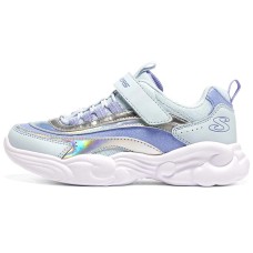 Skechers Kids Unicorn Storm Slip-Resistant Cushioning Wear-Resistant Low-Top Kids' Running Shoes Blue Purple Teenagers 35