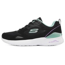Skechers SKECH-AIR Running Shoes Women's Low-Top Black/Mint Green 35