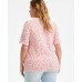 Plus Size Printed Elbow-Sleeve top, Exclusively at Macy's Wildflower, 2X