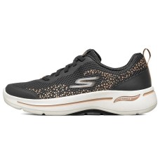 Skechers GO WALK Series Slip-On Shoes Women's Low-Top Black/Gold 36