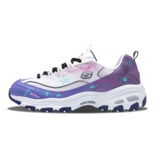 Skechers D'Lites 1.0 Chunky Sneakers Women's Low-Top White Белый Фиолетовый, 39