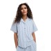 Obey co-ord cotton stripe shirt in blue Синий, S