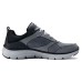 Skechers Cushioning Slip Resistant Low Top Running Shoes Men's Black Gray Black Gray, 41.5