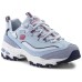 Skechers DLITES Cushioning Height Increasing Breathable Low-Top Chunky Sneakers Women's Blue Light Blue/Multicolor, 35