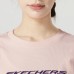 Skechers Drop Shoulder Sleeve T Shirt Women's Pearl Pink Pearl pink/01X1, XL