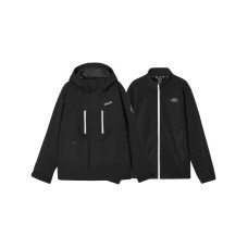 Skechers Waterproof And Windproof To Keep Warm Windbreaker Jacket Men's Carbon Black сажа, L