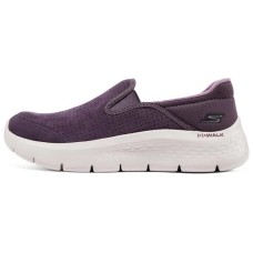 Skechers Go Walk Fle Cushioning Anti-Slip And Wear-Resistant Low-Top Casual Shoes Women's Dark Purple 36.5