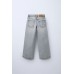 Джинсы wide leg с эффектом потертости ZARA Синий, 6/7 лет (года) (122 cm)