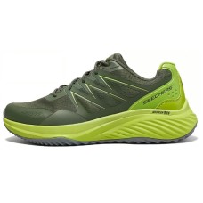 Skechers Cushioning Wear-Resistant Low-Top Casual Running Shoes Men's Green Yellow Green yellow, 42.5