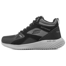 Skechers Bounder Anti-Slip Wear-Resistant Mid-Top Casual Shoes Men's Black Gray 41
