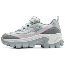 Skechers Street Honey Cake Shoes Abrasion Resistant Slip Resistant Low Top Casual Shoes Women's Light Green Серый с фиолетовым, 37
