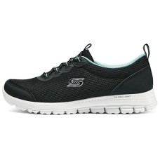Skechers Cushioning Lightweight Low-Top Casual Shoes Women's Black White Черно-белый, 39