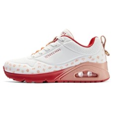 Skechers Cushioning Anti-Slip And Wear-Resistant Coverage Support Low-Top Casual Shoes Women's White Red white red, 37.5