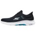Skechers GO WALK 7 Cushioned Anti-Slip And Wear-Resistant Lightweight Low-Top Casual Running Shoes Women's Black Blue Черно-зеленый, 37