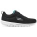 Skechers Women's GO WALK Slip Resistant Low Top Casual Shoes Women's Black Black/Light Green/BKAQ, 37.5