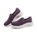 Skechers Go Walk Fle Cushioning Anti-Slip And Wear-Resistant Low-Top Casual Shoes Women's Dark Purple 36.5